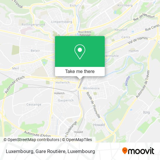 Luxembourg, Gare Routière map