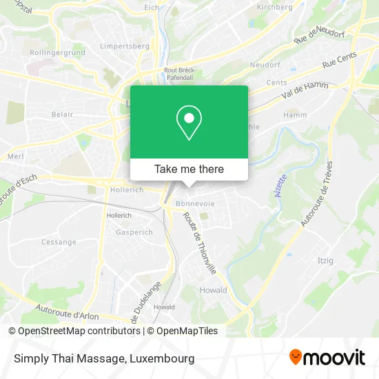 Simply Thai Massage map