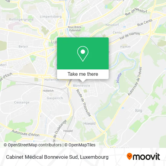 Cabinet Médical Bonnevoie Sud map