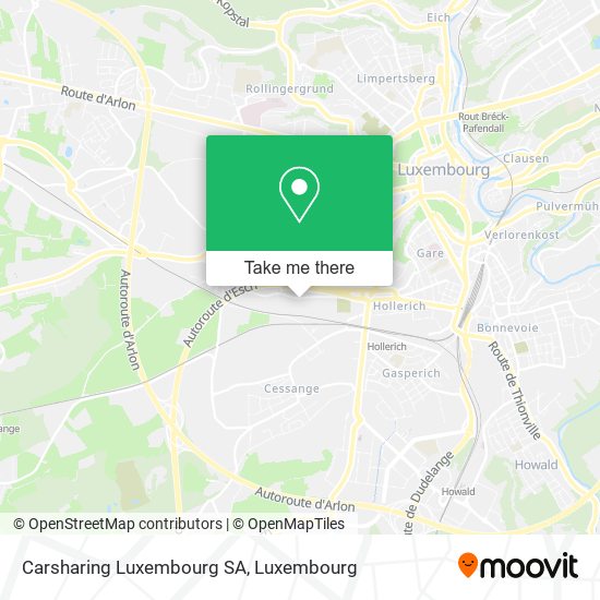 Carsharing Luxembourg SA map
