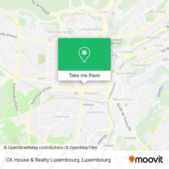 CK House & Realty Luxembourg map