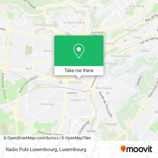 Radio Puls Luxembourg map
