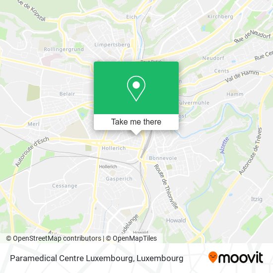 Paramedical Centre Luxembourg Karte