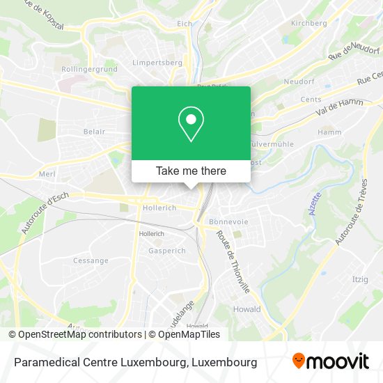 Paramedical Centre Luxembourg map