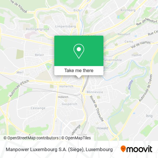 Manpower Luxembourg S.A. (Siège) map