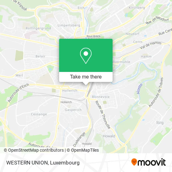 WESTERN UNION map