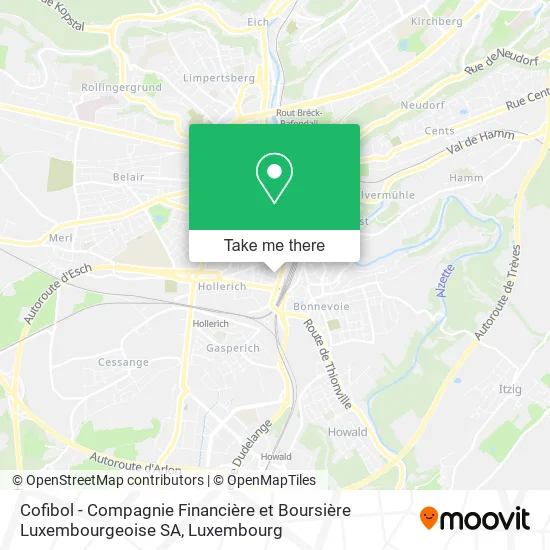 Cofibol - Compagnie Financière et Boursière Luxembourgeoise SA map