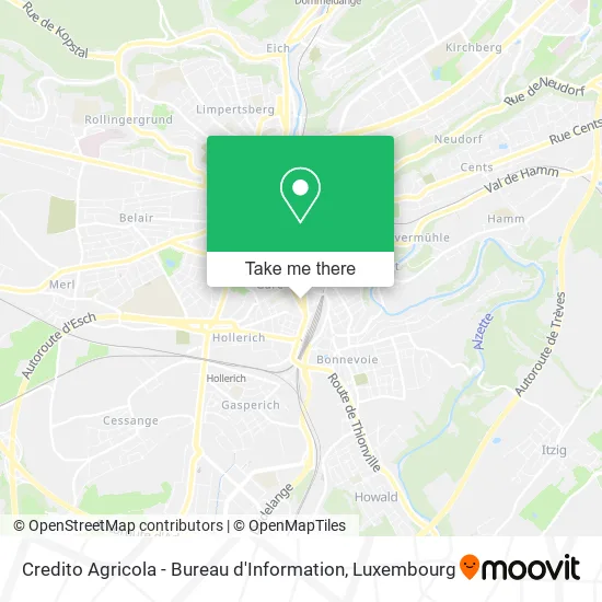 Credito Agricola - Bureau d'Information map