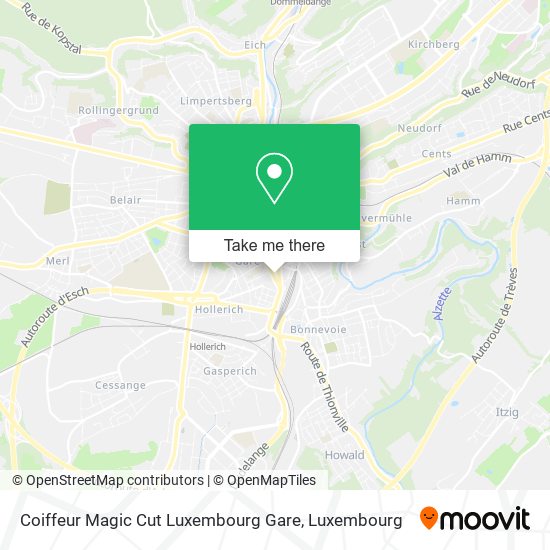 Coiffeur Magic Cut Luxembourg Gare map