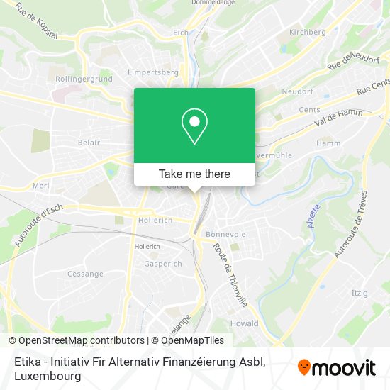 Etika - Initiativ Fir Alternativ Finanzéierung Asbl map
