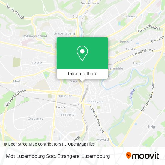Mdt Luxembourg Soc. Etrangere Karte