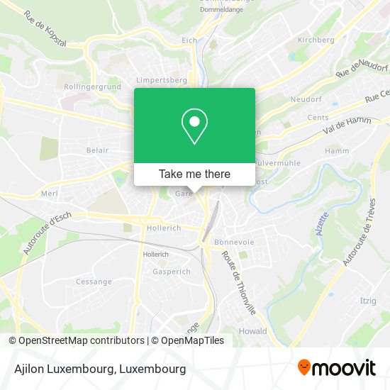 Ajilon Luxembourg map