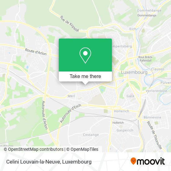 Celini Louvain-la-Neuve Karte