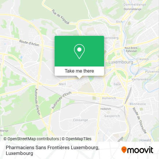 Pharmaciens Sans Frontières Luxembourg map