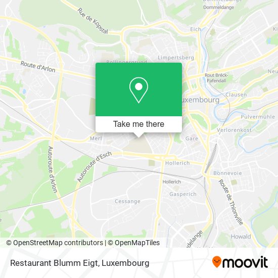 Restaurant Blumm Eigt map