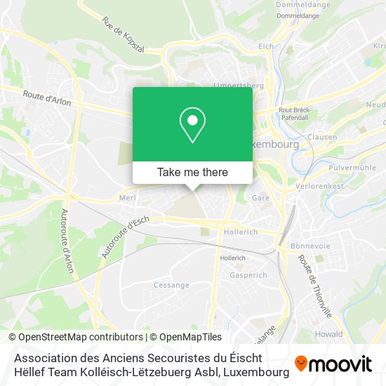 Association des Anciens Secouristes du Éischt Hëllef Team Kolléisch-Lëtzebuerg Asbl Karte