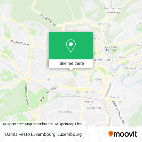 Damla Resto Luxembourg map