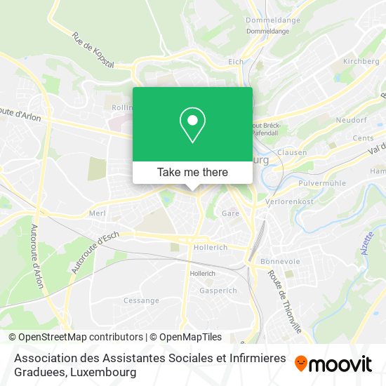 Association des Assistantes Sociales et Infirmieres Graduees map