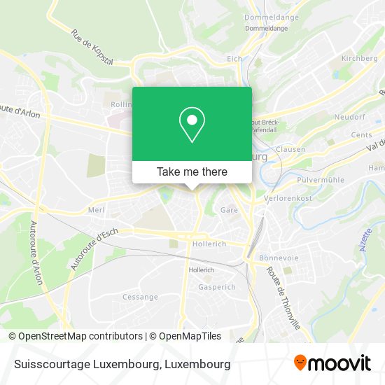 Suisscourtage Luxembourg map