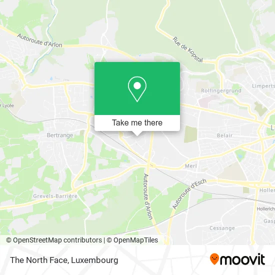 The North Face map
