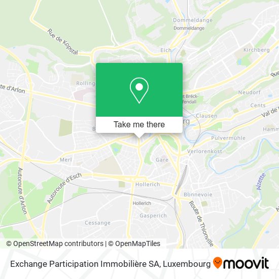 Exchange Participation Immobilière SA map