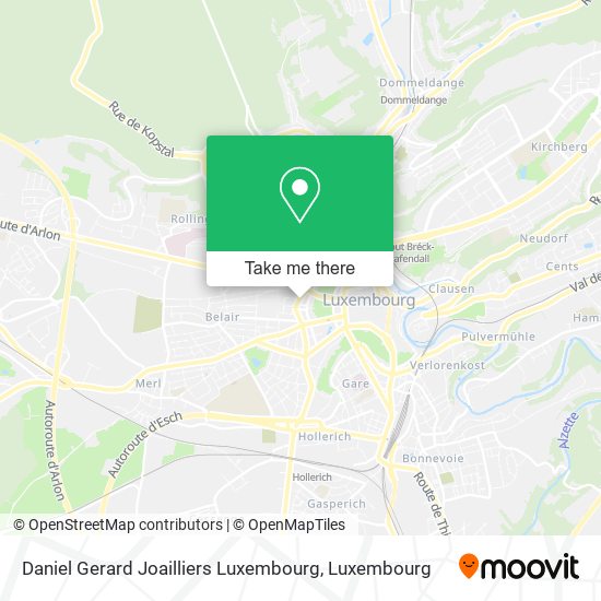 Daniel Gerard Joailliers Luxembourg map