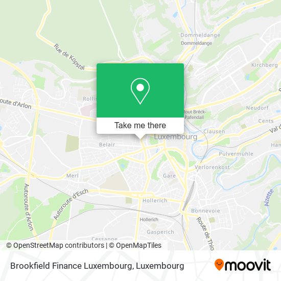 Brookfield Finance Luxembourg Karte