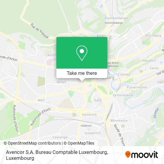 Avencor S.A. Bureau Comptable Luxembourg map