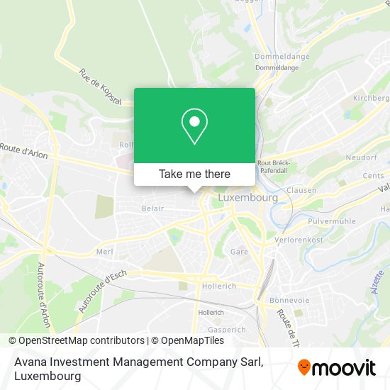 Avana Investment Management Company Sarl map