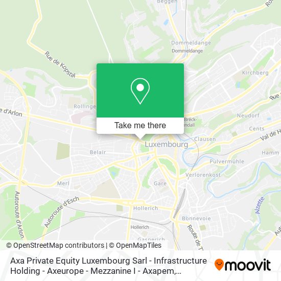 Axa Private Equity Luxembourg Sarl - Infrastructure Holding - Axeurope - Mezzanine I - Axapem map