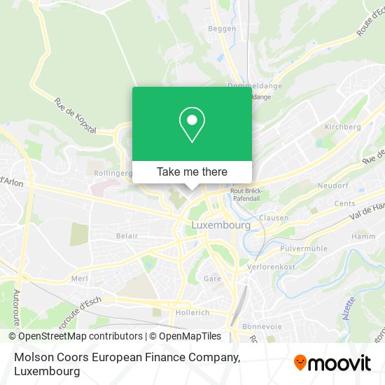 Molson Coors European Finance Company map