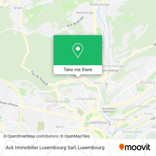 Ack Immobilier Luxembourg Sarl map