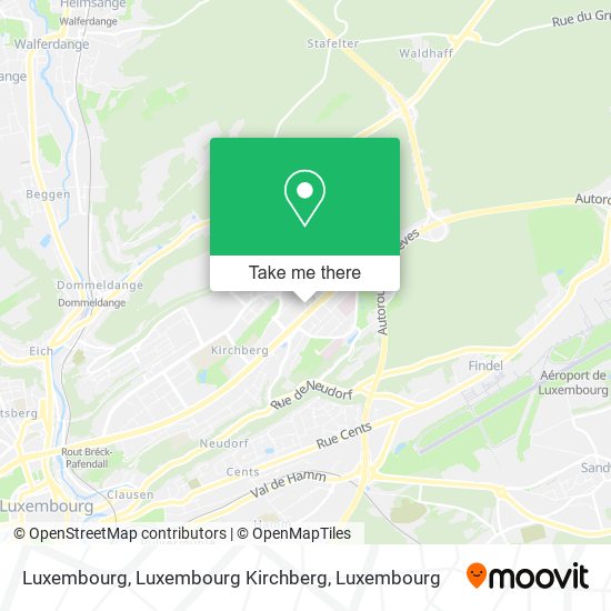 Luxembourg, Luxembourg Kirchberg Karte