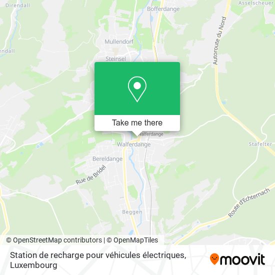 Station de recharge pour véhicules électriques Karte