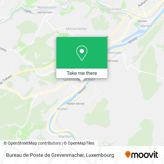 Bureau de Poste de Grevenmacher map