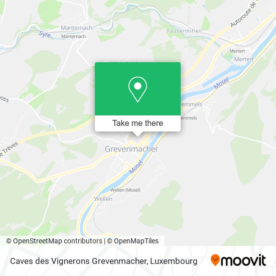 Caves des Vignerons Grevenmacher Karte