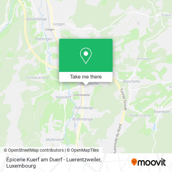 Épicerie Kuerf am Duerf - Luerentzweiler Karte