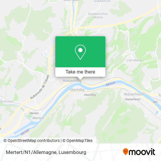 Mertert/N1/Allemagne Karte