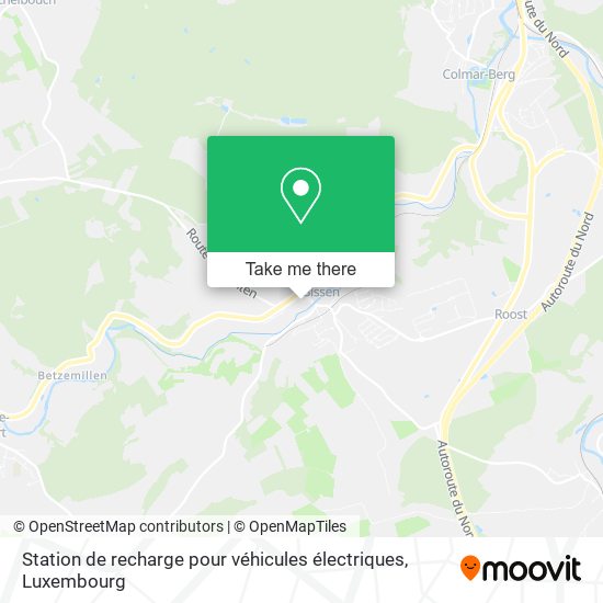 Station de recharge pour véhicules électriques Karte