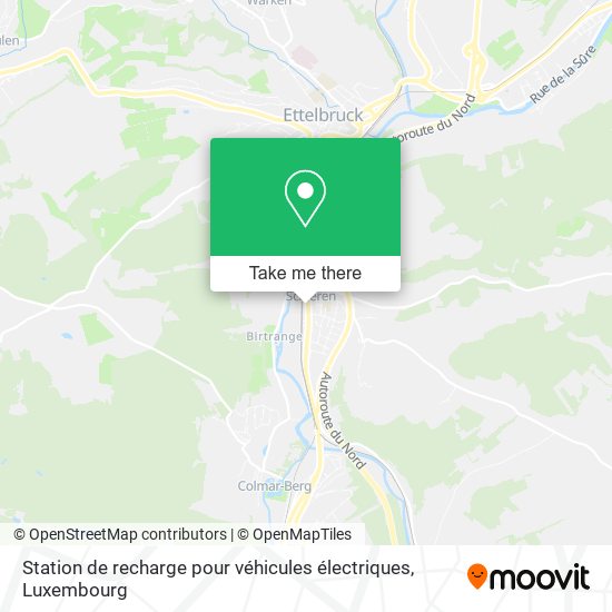 Station de recharge pour véhicules électriques Karte