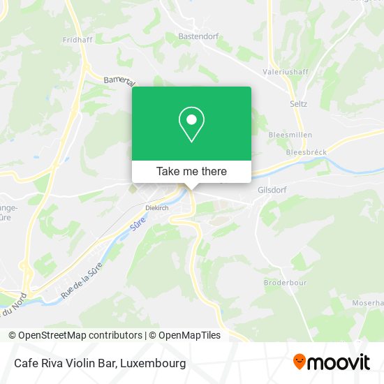 Cafe Riva Violin Bar Karte
