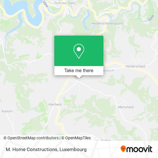M. Home Constructions map