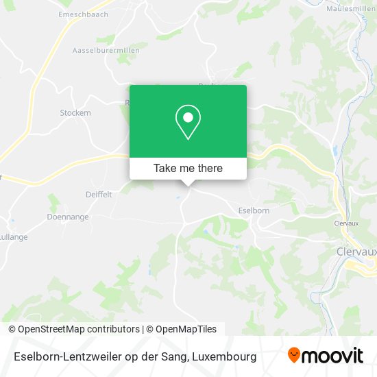 Eselborn-Lentzweiler op der Sang Karte