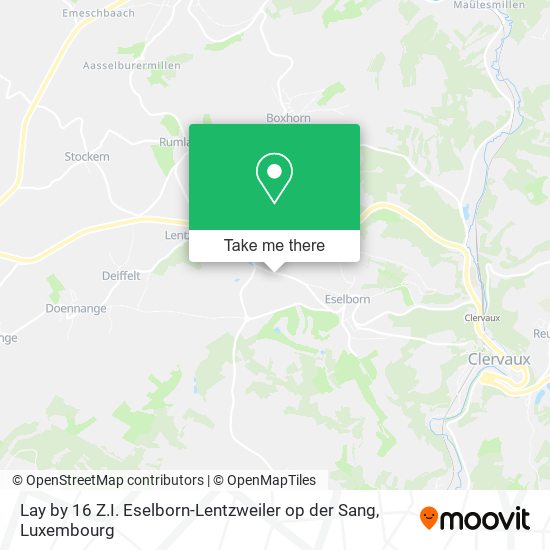 Lay by 16 Z.I. Eselborn-Lentzweiler op der Sang Karte