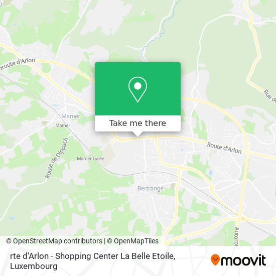 rte d'Arlon - Shopping Center La Belle Etoile map