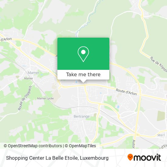 Shopping Center La Belle Etoile Karte