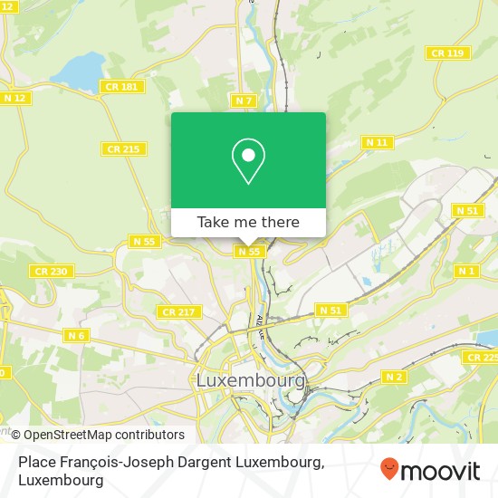 Place François-Joseph Dargent‎ Luxembourg map