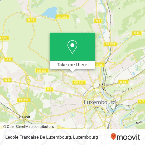 L'ecole Francaise De Luxembourg map