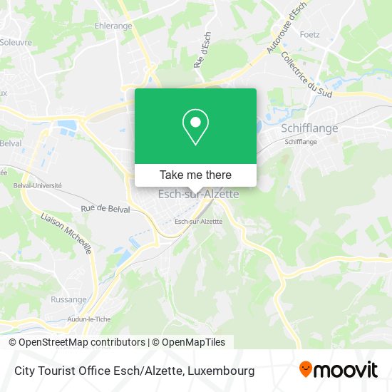 City Tourist Office Esch / Alzette map