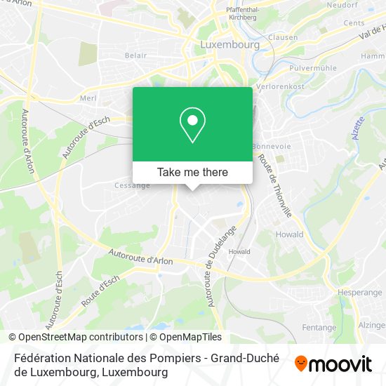 Fédération Nationale des Pompiers - Grand-Duché de Luxembourg map